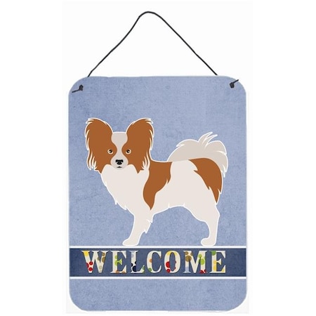 Carolines Treasures BB8310DS1216 Papillon Welcome Wall Or Door Hanging Prints